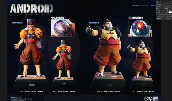 Dragon Ball Infinite Studio Android 19 x Android 20 Resin Statue 4