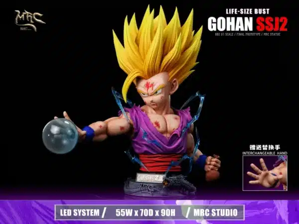 Dragon Ball MRC Studio SSJ2 Gohan V2 Resin Statue 3