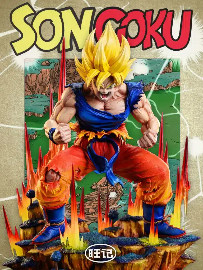 Dragon Ball Wang Ji Studio First Super Saiyan Goku Resin Statue 1