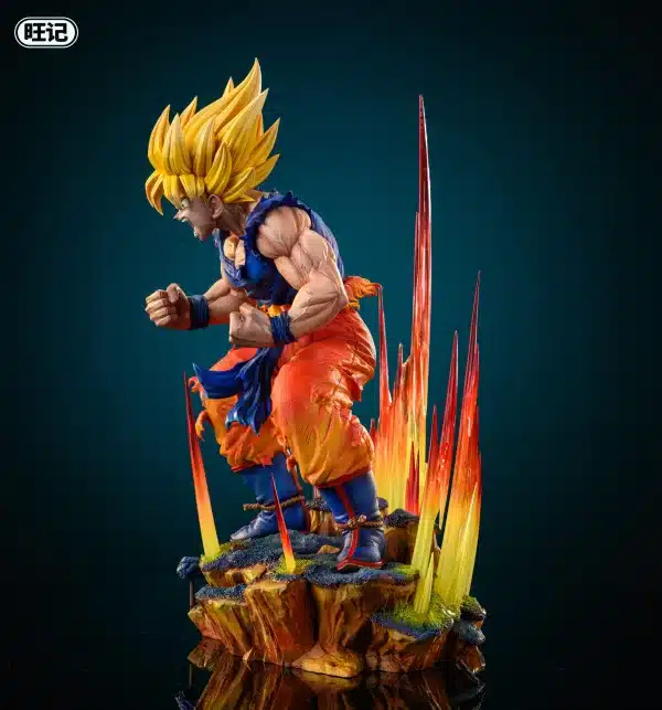 Dragon Ball Wang Ji Studio First Super Saiyan Goku Resin Statue 3