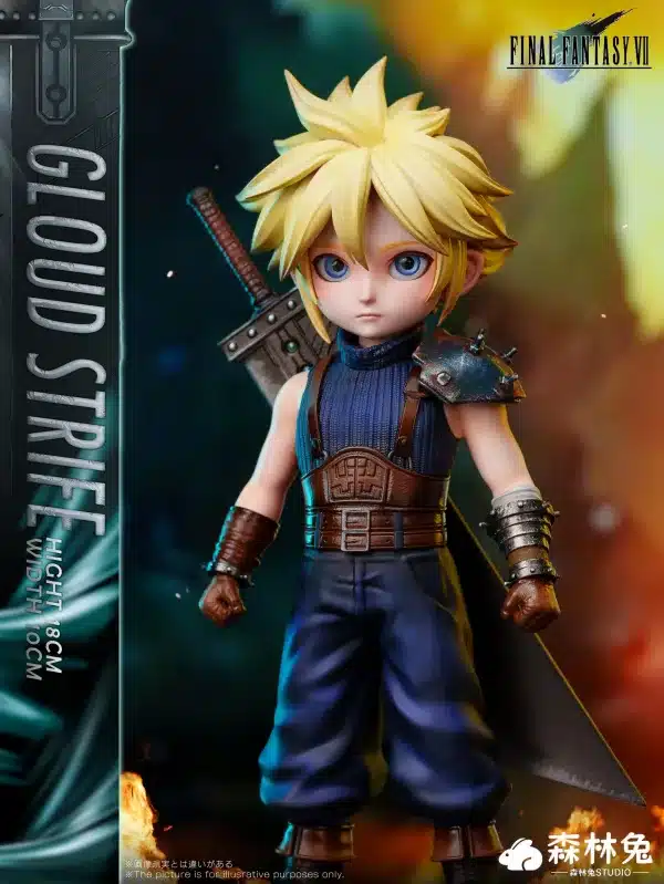 Final Fantasy Forest Rabbit Studio Small Cloud Strife Resin Statue 2