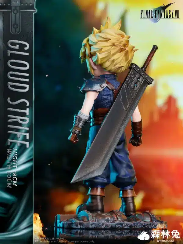 Final Fantasy Forest Rabbit Studio Small Cloud Strife Resin Statue 4