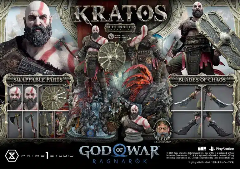 God Of War Ragnarok Prime 1 Studio Kratos Licensed Resin Statue 0