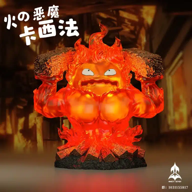 Howls Moving Castle Ninety Seven Studio Angry Calcifer Resin Statue 1