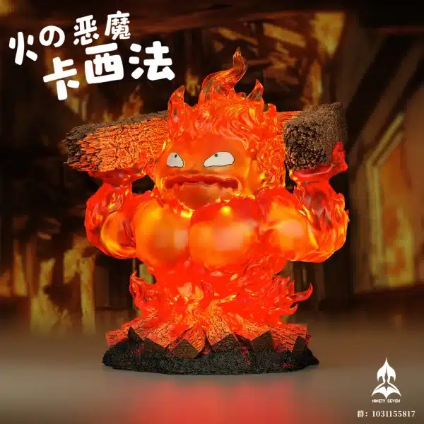 Howls Moving Castle Ninety Seven Studio Angry Calcifer Resin Statue 3