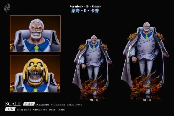 One Piece Feng Huang She Studio Strong Series Monkey D Garp Resin Statue 5