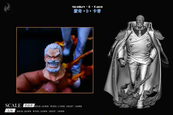 One Piece Feng Huang She Studio Strong Series Monkey D Garp Resin Statue 6