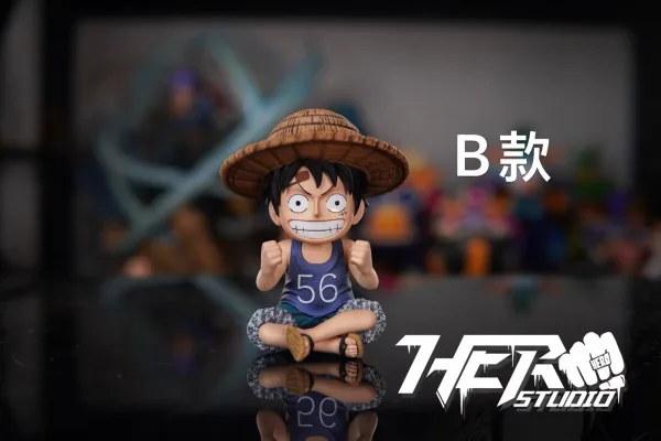 One Piece Hero Studio Childhood Straw Hat Luffy Resin Statue 2