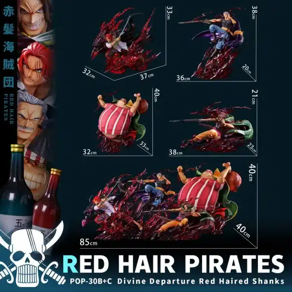 One Piece Jacksdo Studio Red Hair Pirates Resin Statue 5