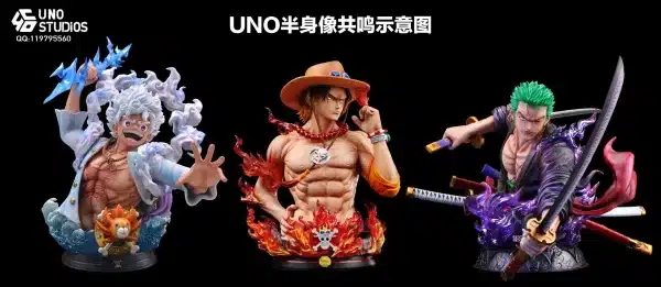 One Piece UNO Studio Portgas D Ace Bust Resin Statue 6