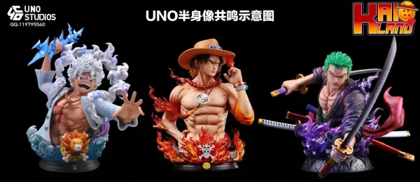 One Piece UNO Studio Portgas D Ace Bust Resin Statue 6 scaled