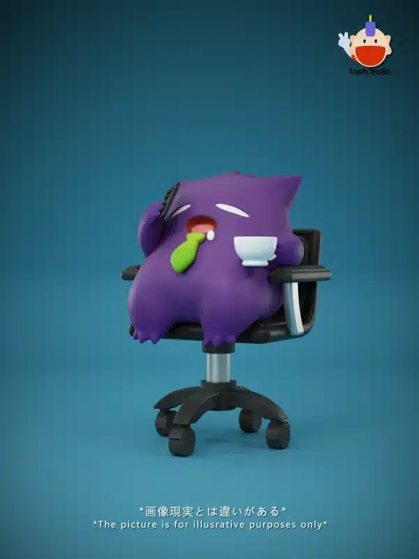 Pokemon BBD Studio x Yun Xing Gong Fang Studio Office Chair Gengar Resin Statue 3