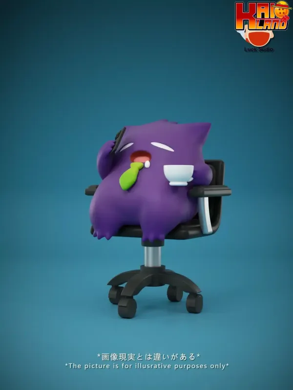 Pokemon BBD Studio x Yun Xing Gong Fang Studio Office Chair Gengar Resin Statue 3 png