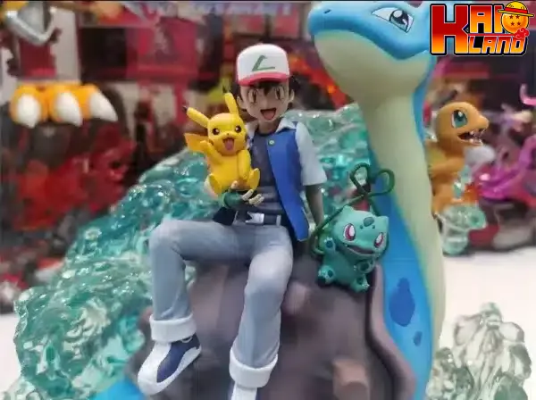 Pokemon EGG Studio Ash Ketchum x Lapras Resin Statue 2