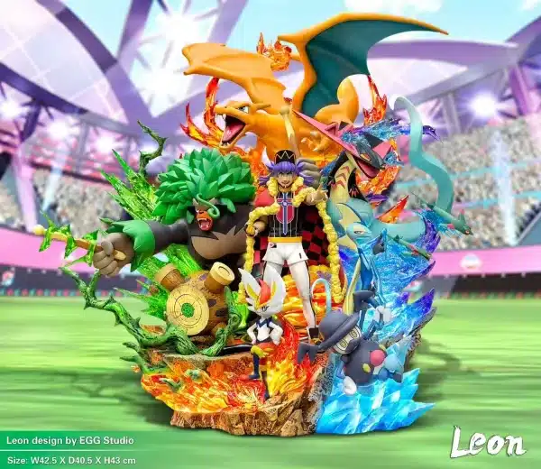 Pokemon EGG Studio Champion Leon Resin Statue 1