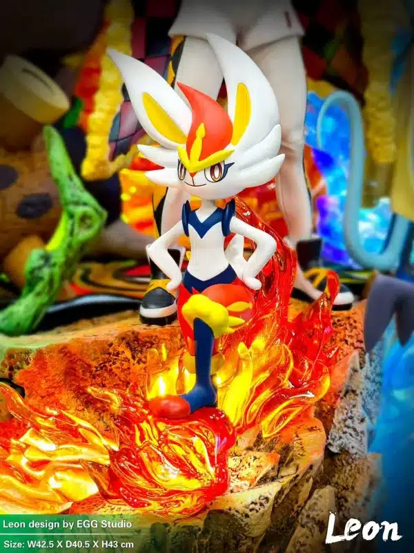 Pokemon EGG Studio Champion Leon Resin Statue 4