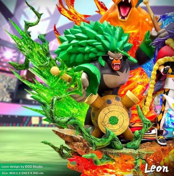 Pokemon EGG Studio Champion Leon Resin Statue 5