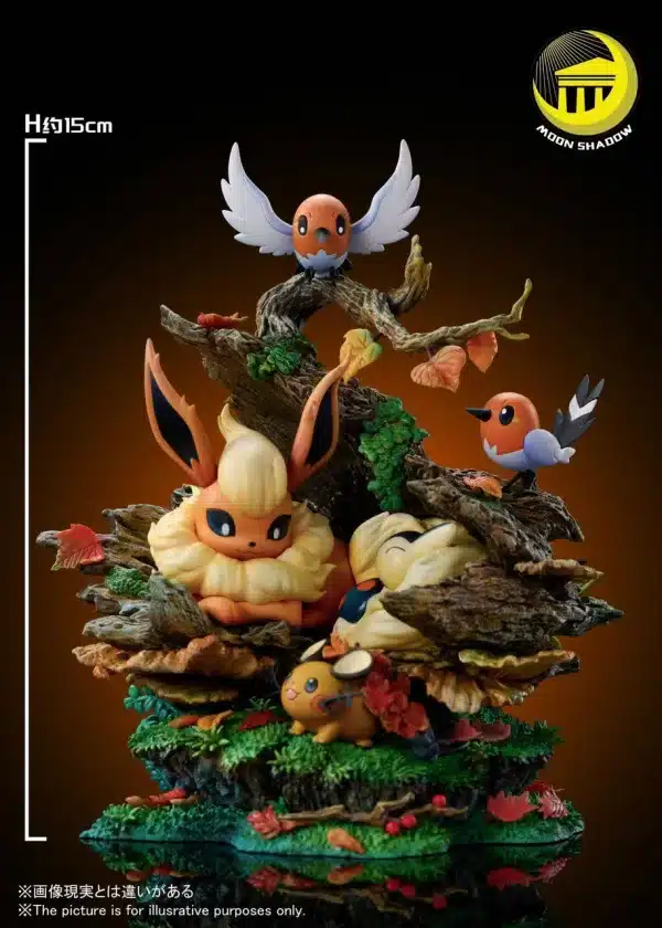 Pokemon Moon Shadow Studio Flareon Group Resin Statue