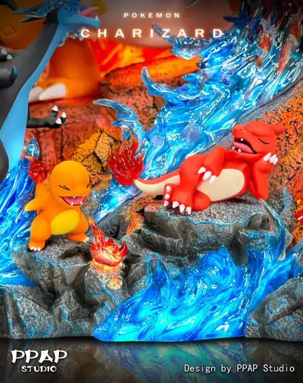 Pokemon PPAP Studio Charizard Family Resin Statue 4