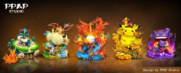 Pokemon PPAP Studio Charizard Family Resin Statue 7