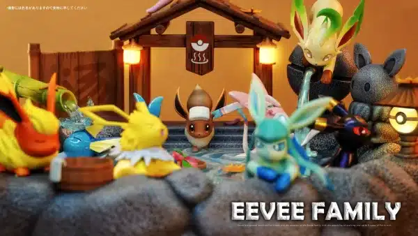 Pokemon Tiaotiao Hall Studio x CM Studio Eevee Onsen Resin Statue 2