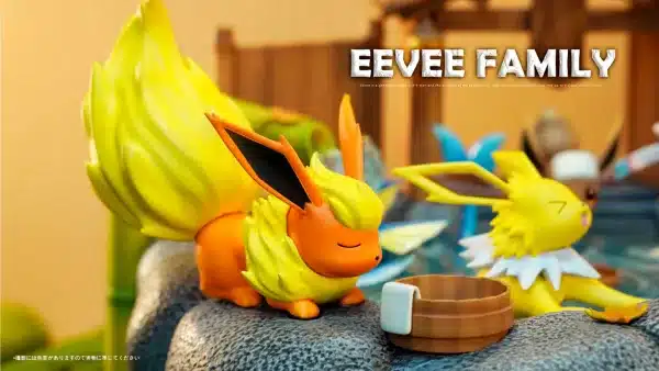 Pokemon Tiaotiao Hall Studio x CM Studio Eevee Onsen Resin Statue 4