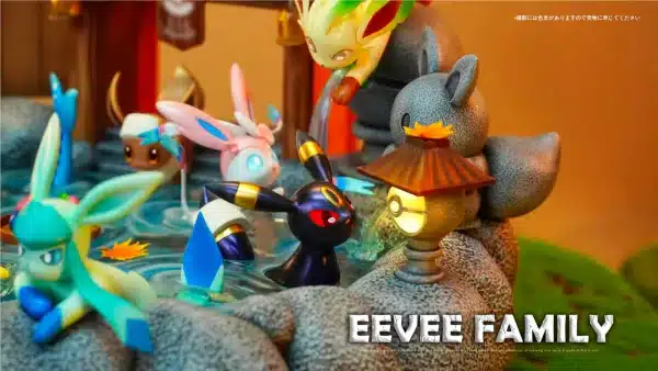 Pokemon Tiaotiao Hall Studio x CM Studio Eevee Onsen Resin Statue 5