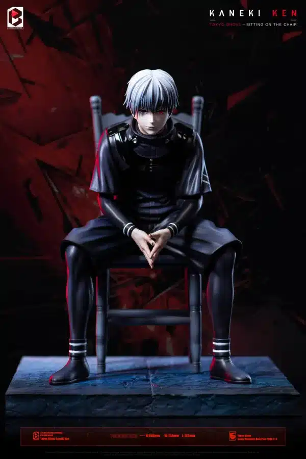 Tokyo Ghoul BW Studio Kaneki Ken Sitting On The Chair Resin Statue - Image 2