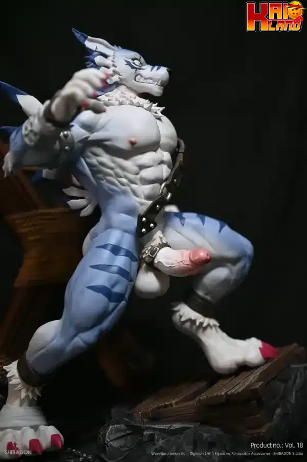 Digimon Shibadon Studio Were Garurumon Resin Statue 7