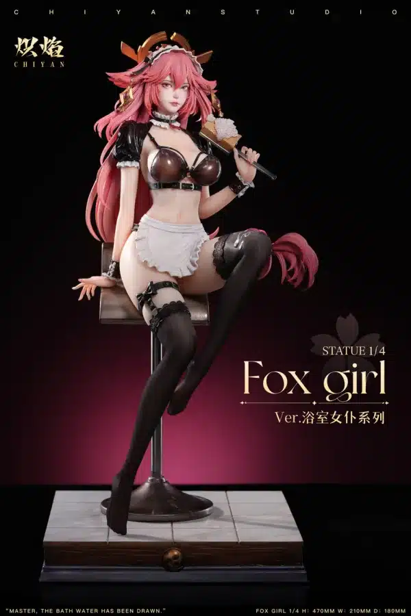 Genshin Impact ChiYan Studio Bathroom Maid Yae Miko x Ganyu Resin Statue 2