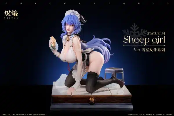 Genshin Impact ChiYan Studio Bathroom Maid Yae Miko x Ganyu Resin Statue 3