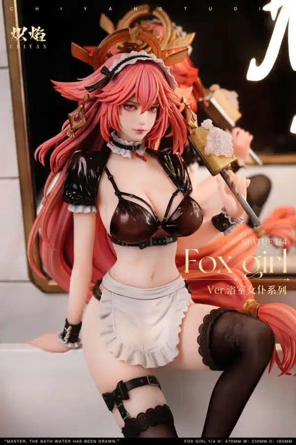 Genshin Impact ChiYan Studio Bathroom Maid Yae Miko x Ganyu Resin Statue 8