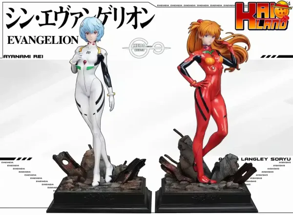 Neo Genesis Evangelion HeRa Studio Eva Asuka x Ayanami Rei Resin Statue 1