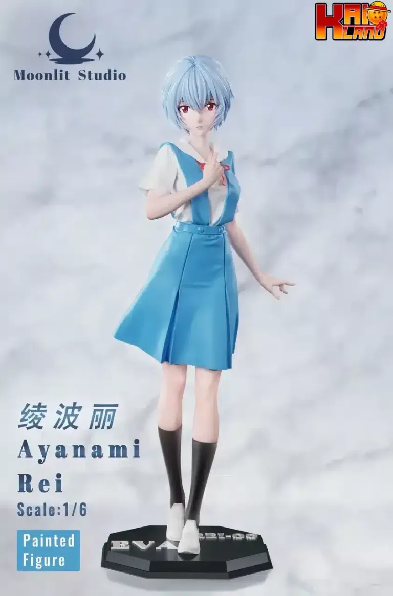 Neon Genesis Evangelion Moonlit Studio Ayanami Rei School Uniform Resin Statue 1