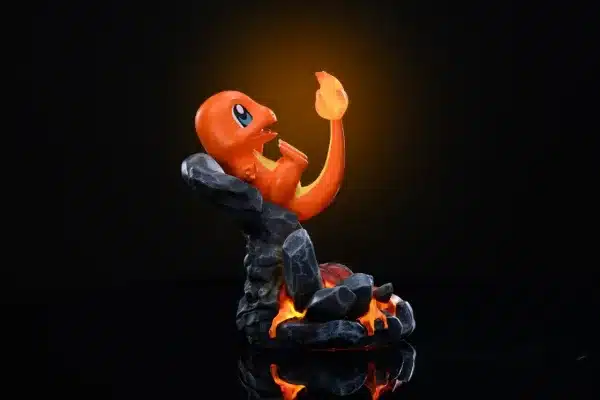 Pokemon Dream ELF Studio Charmander Night Light Resin Statue 2