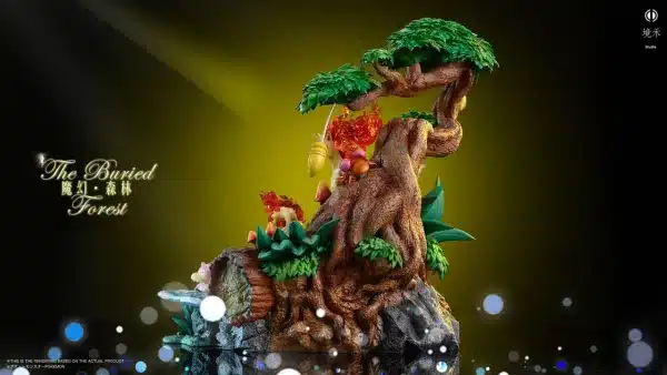 Pokemon JingHe Studio The Buried Forest Resin Statue 3