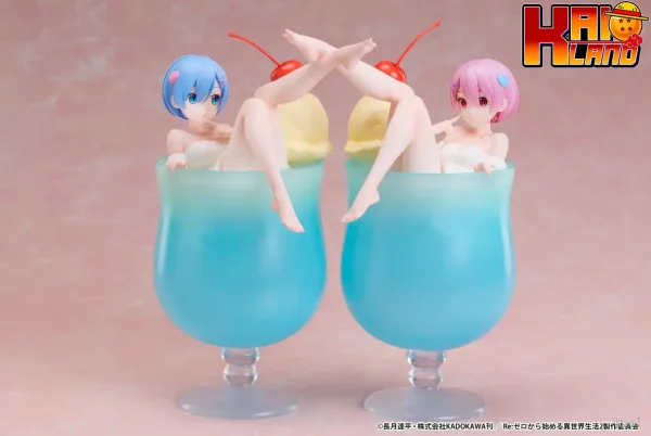 Re ZERO ElCoco Starting Life in Another World Rem x Ram Cream Soda Licensed png