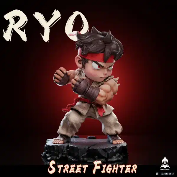 Street Fighter Ninety Seven Studio Ryu x Ken Chibi Resin Statue 2