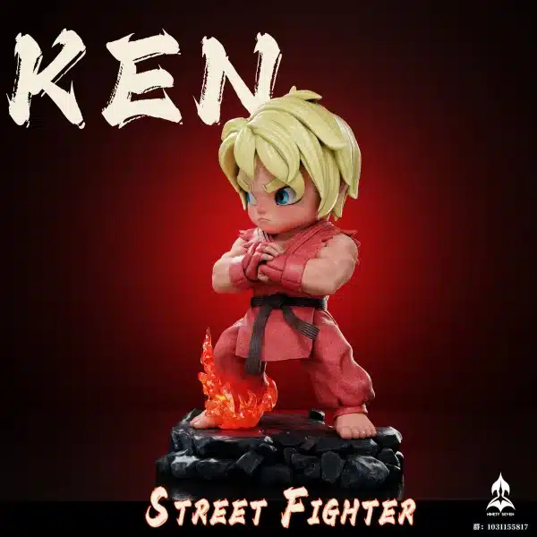 Street Fighter Ninety Seven Studio Ryu x Ken Chibi Resin Statue 3