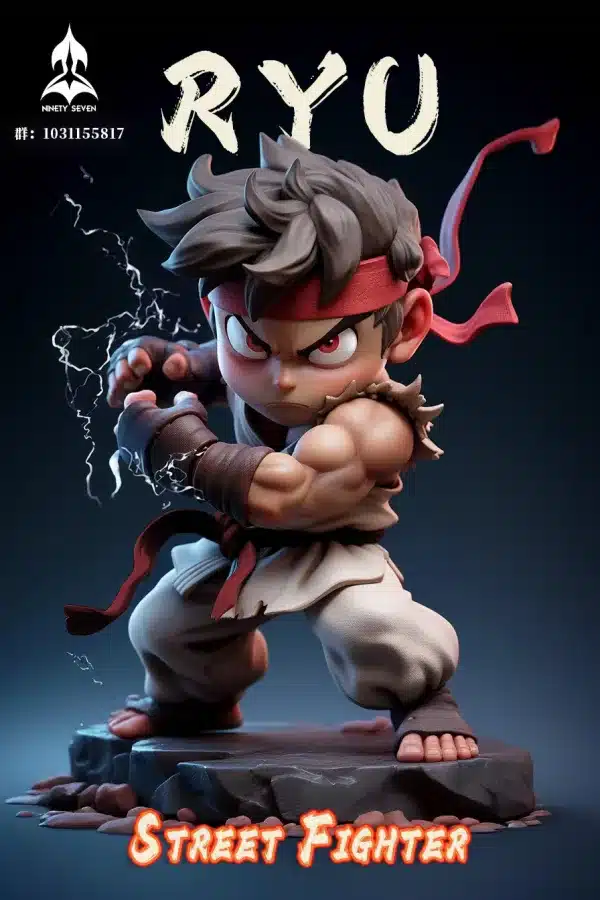 Street Fighter Ninety Seven Studio Ryu x Ken Chibi Resin Statue 4