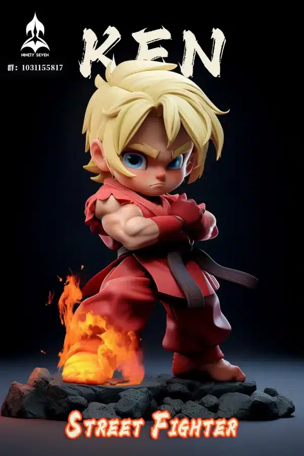 Street Fighter Ninety Seven Studio Ryu x Ken Chibi Resin Statue 5