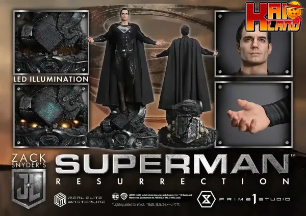 Superman Prime 1 Studio Real Superman Resurrection Zack Snyders Justice League Licensed Resin Statue 3