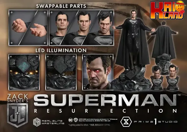 Superman Prime 1 Studio Real Superman Resurrection Zack Snyders Justice League Licensed Resin Statue 99999