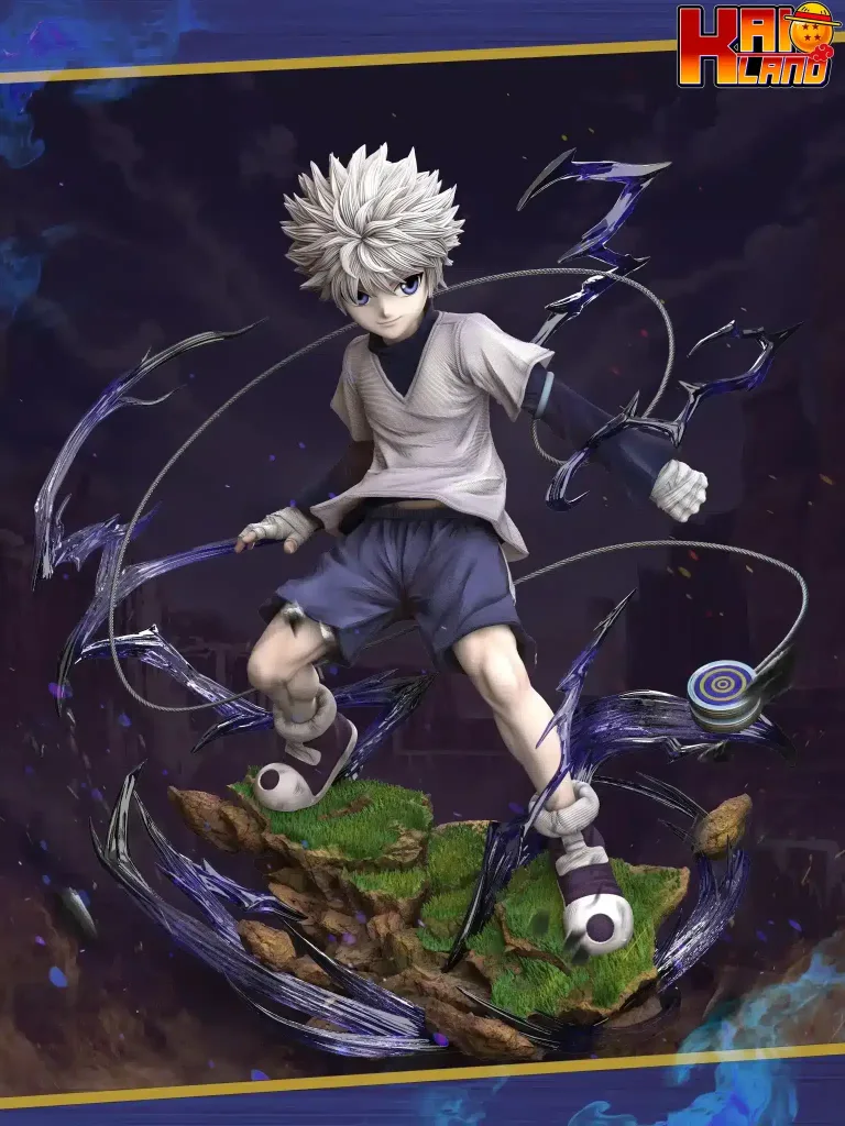 Hunter X Hunter Hunter Fan studio Killua Zoldyck Yoyo Attack Resin Statue 1 scaled