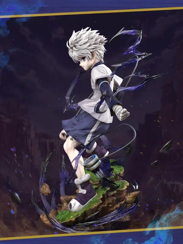 Hunter X Hunter Hunter Fan studio Killua Zoldyck Yoyo Attack Resin Statue 2