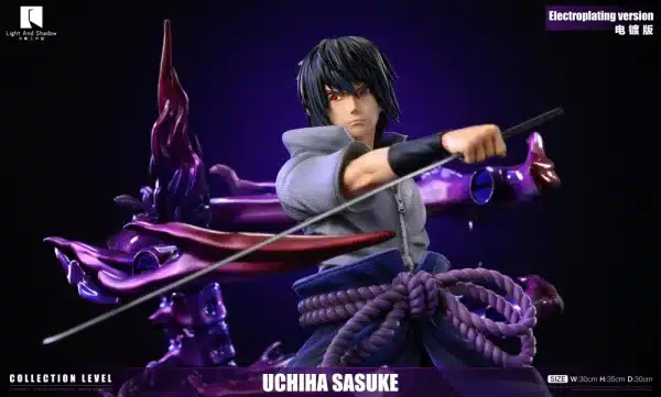 Naruto Light And Shadow Studio Uchiha Sasuke Resin Statue 5